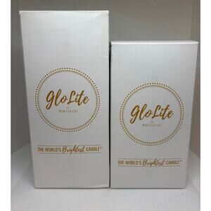 Set of 2 Glo Lite by Partylite Pillar Candles L351025 Seaside Escape New